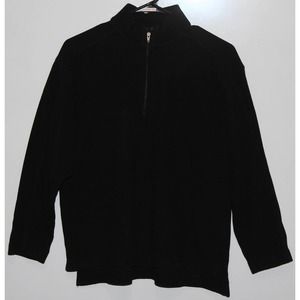 Women's Patagonia Lightweight Black Fleece Half Zip Pullover Jacket Size Medium